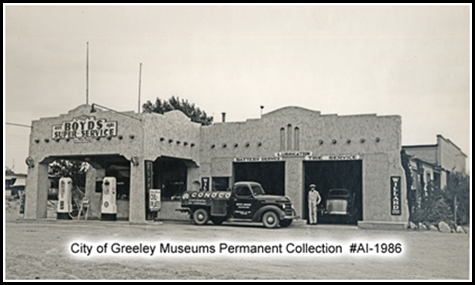 August 1939 Boyd's Service station