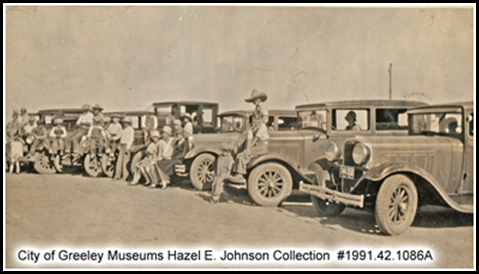 Photo from early days in the Crow Creek Dryland Region by Loraine Brooks, City of Greeley Museums Permanent Collection #1973.16.0001